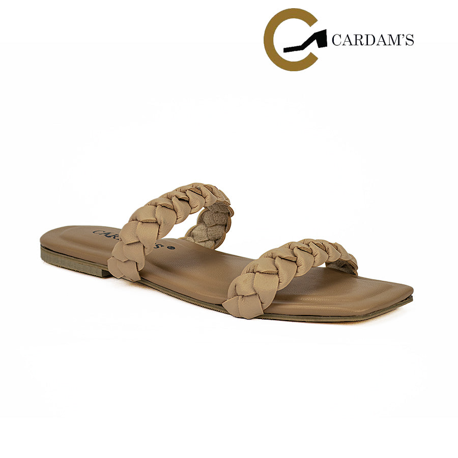 Cardams ECLB  NDM 00168 Beige/Black/Light Pink Women Flat Sandals
