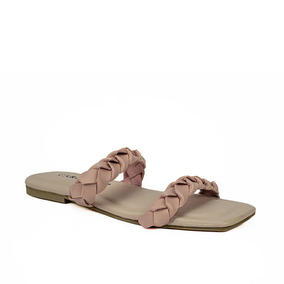 Cardams ECLB  NDM 00168 Beige/Black/Light Pink Women Flat Sandals