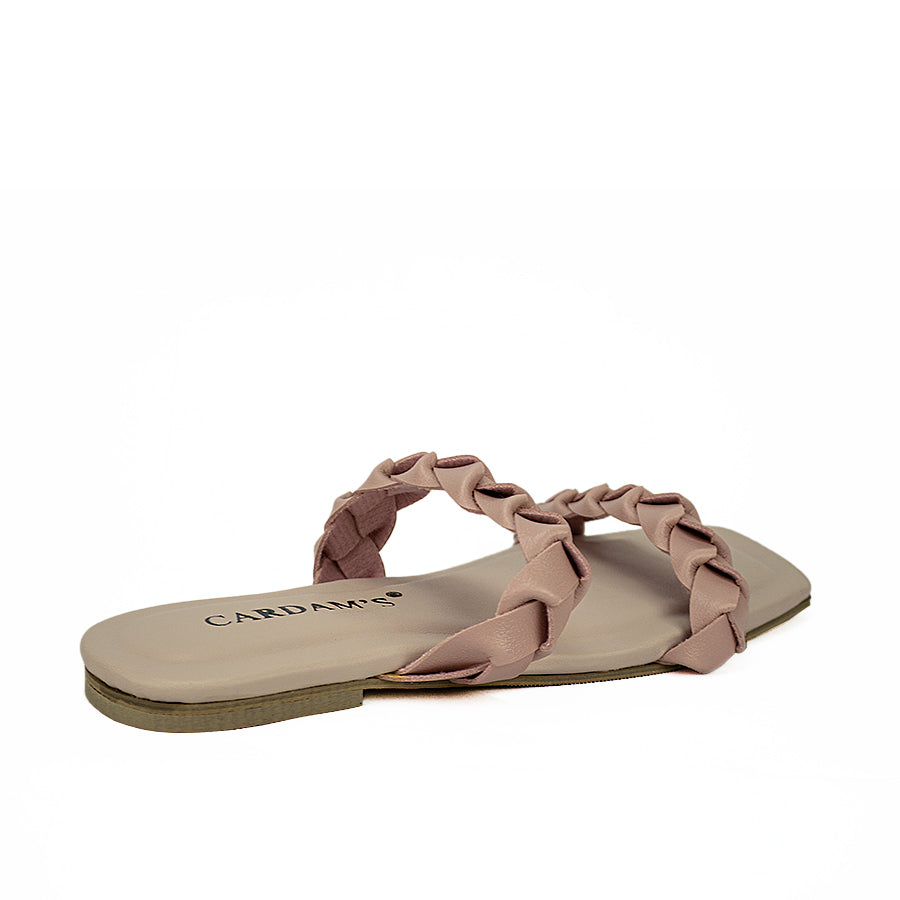 Cardams ECLB  NDM 00168 Beige/Black/Light Pink Women Flat Sandals