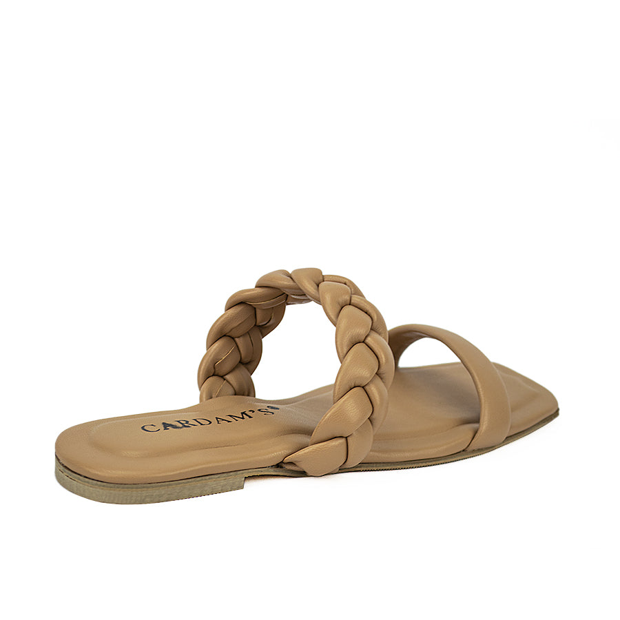 Cardams ECLB  NDM 00169 Beige/Black/Nude Women Flat Sandals