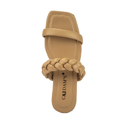 Cardams ECLB  NDM 00169 Beige/Black/Nude Women Flat Sandals