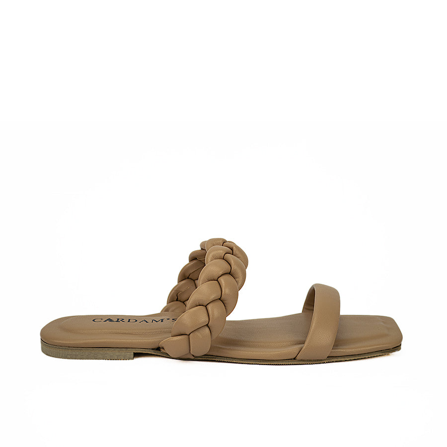 Cardams ECLB  NDM 00169 Beige/Black/Nude Women Flat Sandals