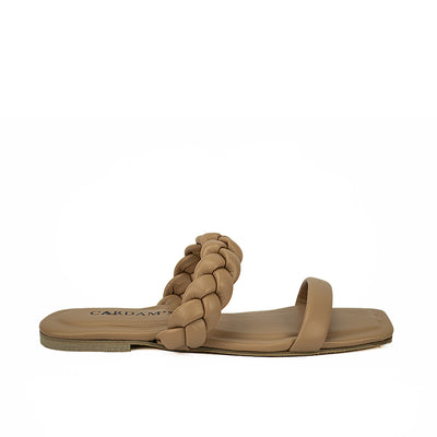 Cardams ECLB  NDM 00169 Beige/Black/Nude Women Flat Sandals