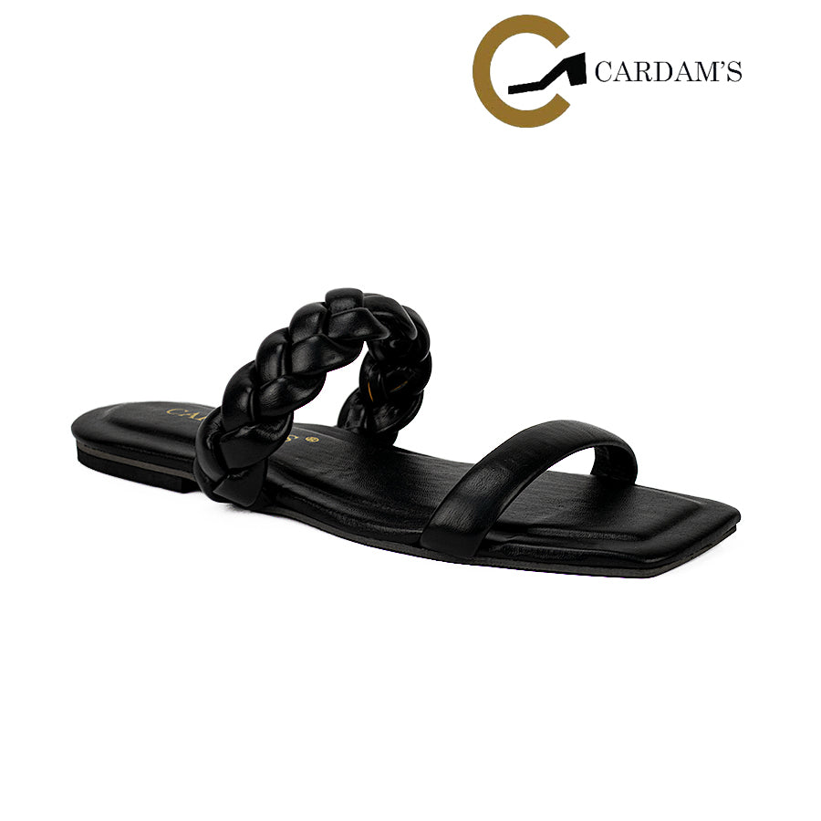 Cardams ECLB  NDM 00169 Beige/Black/Nude Women Flat Sandals