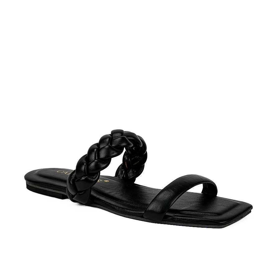 Cardams ECLB  NDM 00169 Beige/Black/Nude Women Flat Sandals