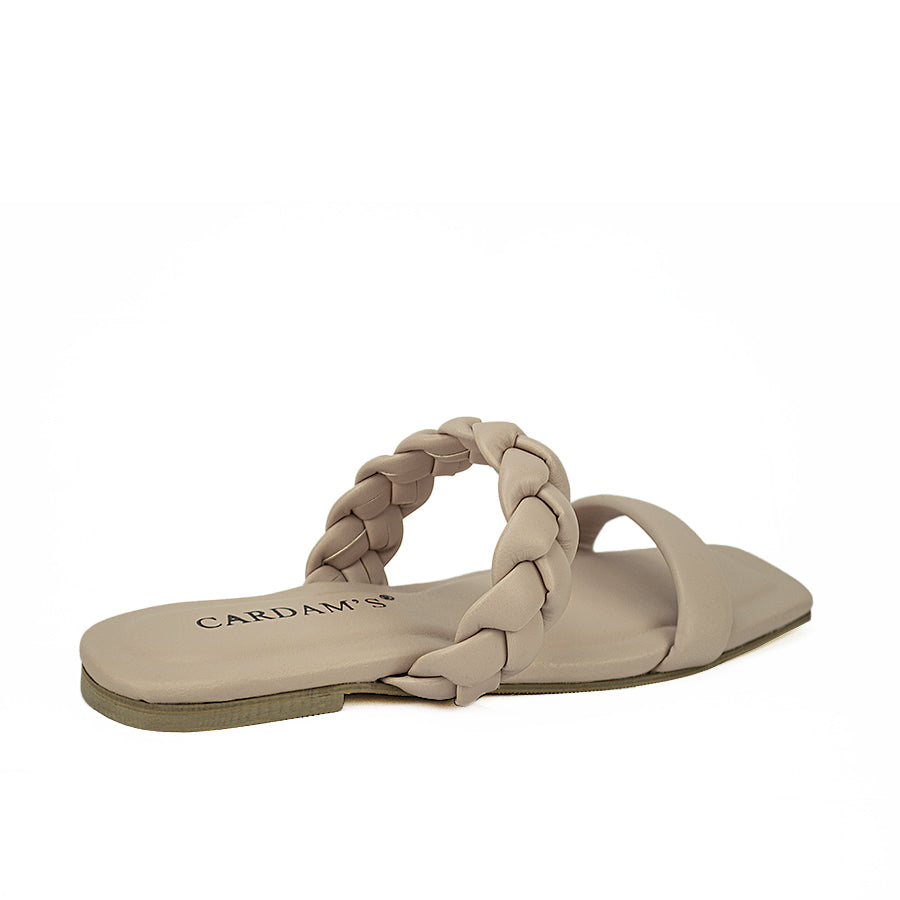 Cardams ECLB  NDM 00169 Beige/Black/Nude Women Flat Sandals