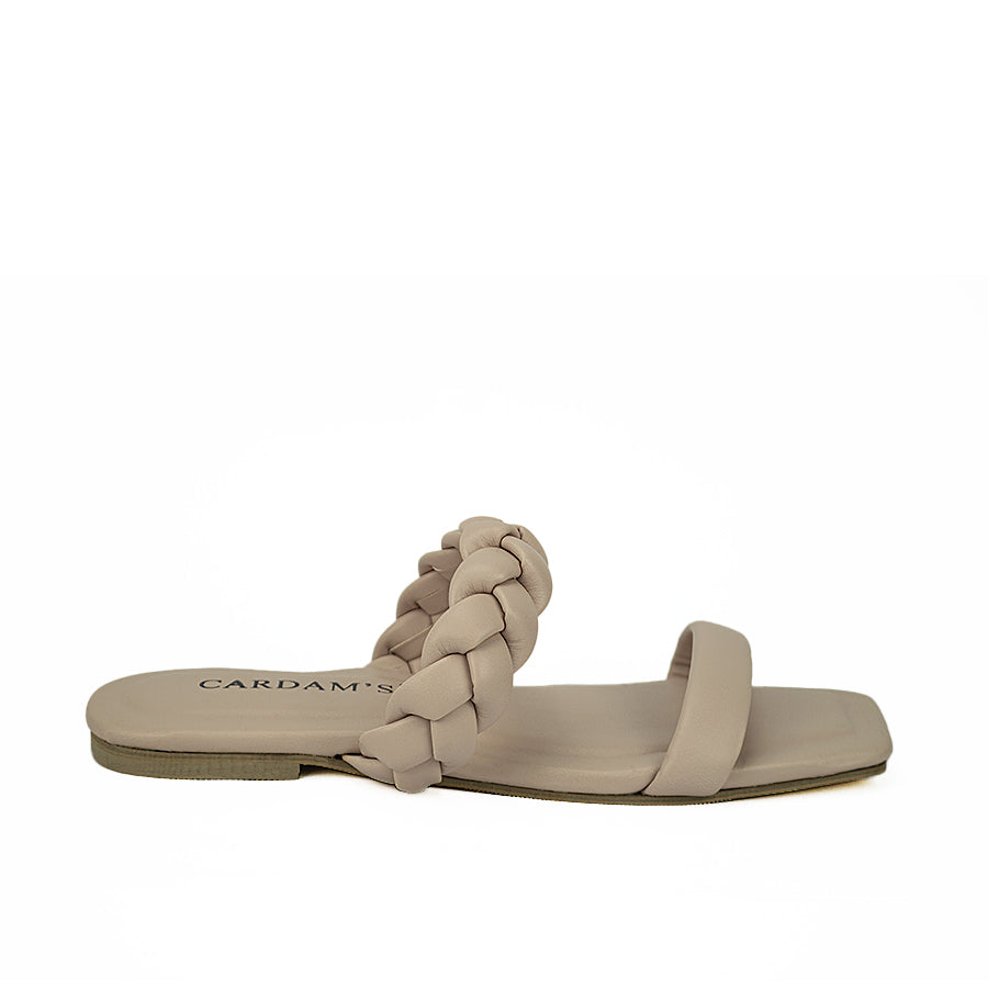 Cardams ECLB  NDM 00169 Beige/Black/Nude Women Flat Sandals