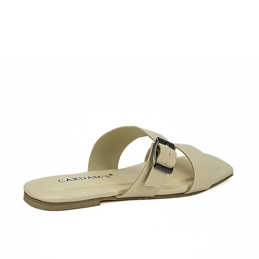 Cardams ECLB  NDM 00170 Camel/Cream/Tan Women Flat Sandals