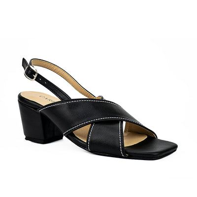 Cardams ECLB RSS 00192 Black/Tan Heeled Sandals