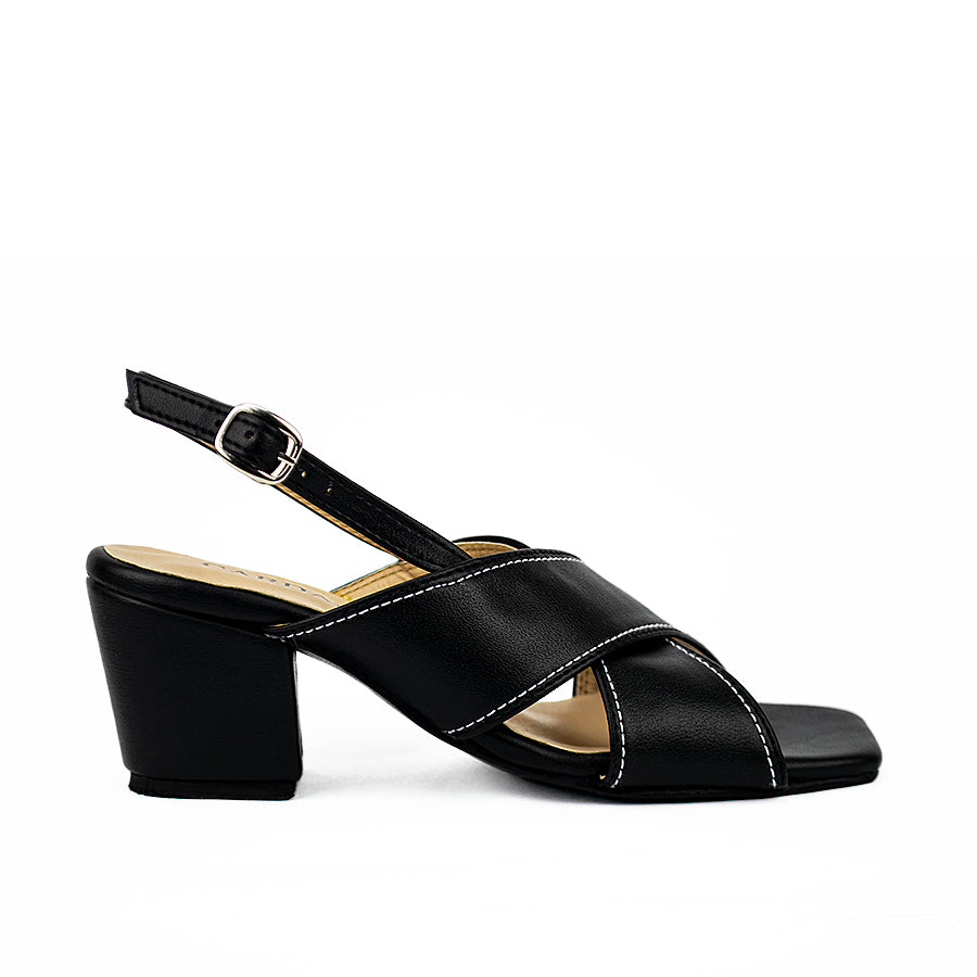 Cardams ECLB RSS 00192 Black/Tan Heeled Sandals