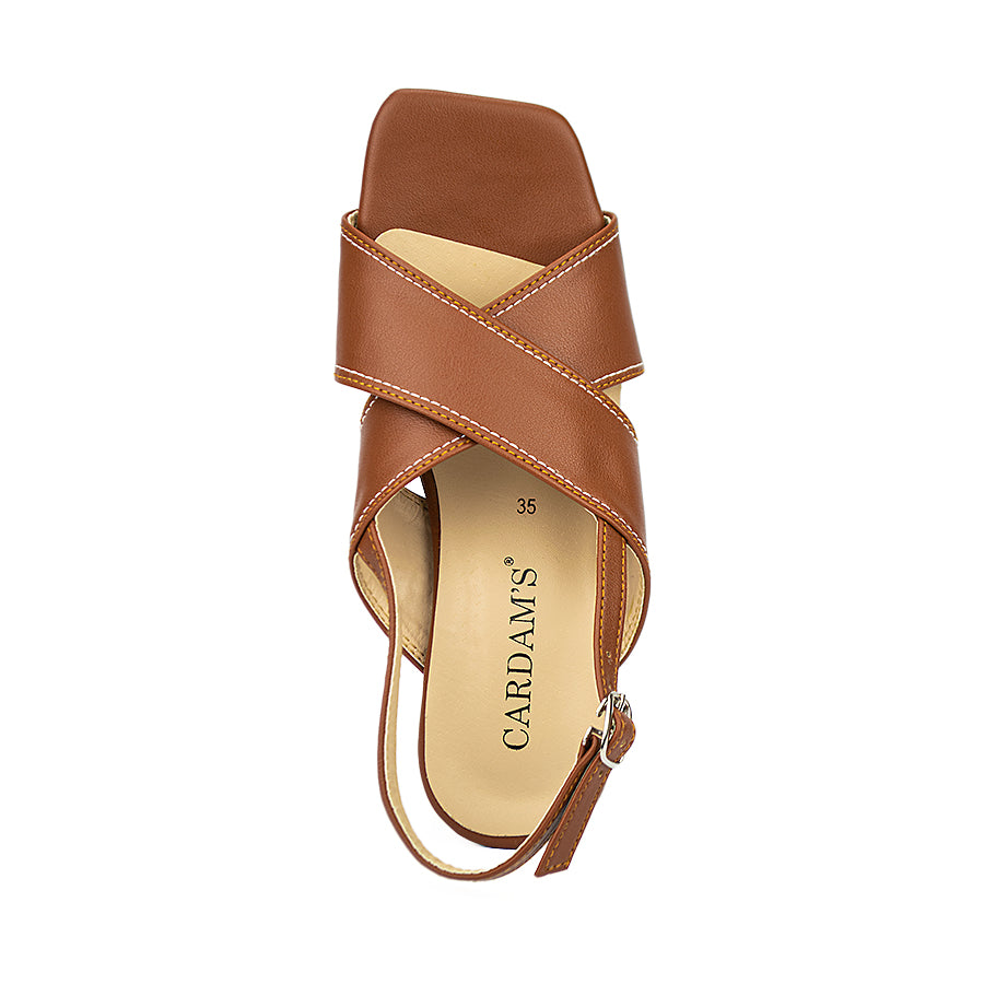 Cardams ECLB RSS 00192 Black/Tan Heeled Sandals