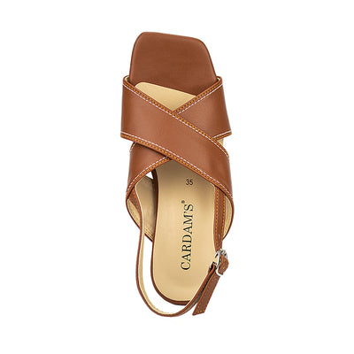 Cardams ECLB RSS 00192 Black/Tan Heeled Sandals