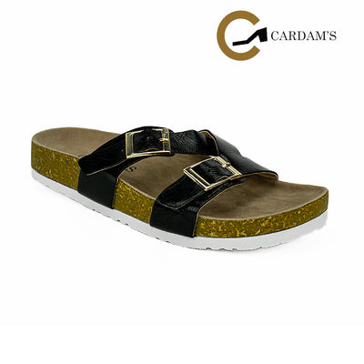 Cardams ECLB WA 00125 Black/Silver Women Flats Sandals