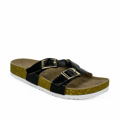 Cardams ECLB WA 00125 Black/Silver Women Flats Sandals