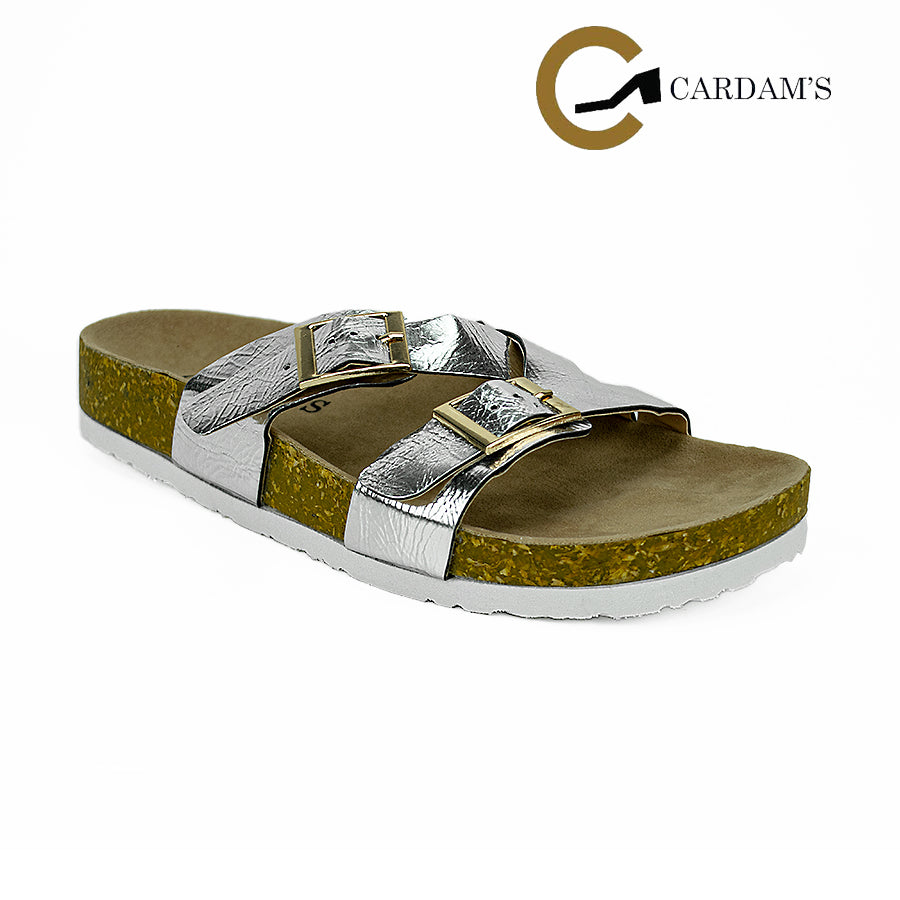 Cardams ECLB WA 00125 Black/Silver Women Flats Sandals