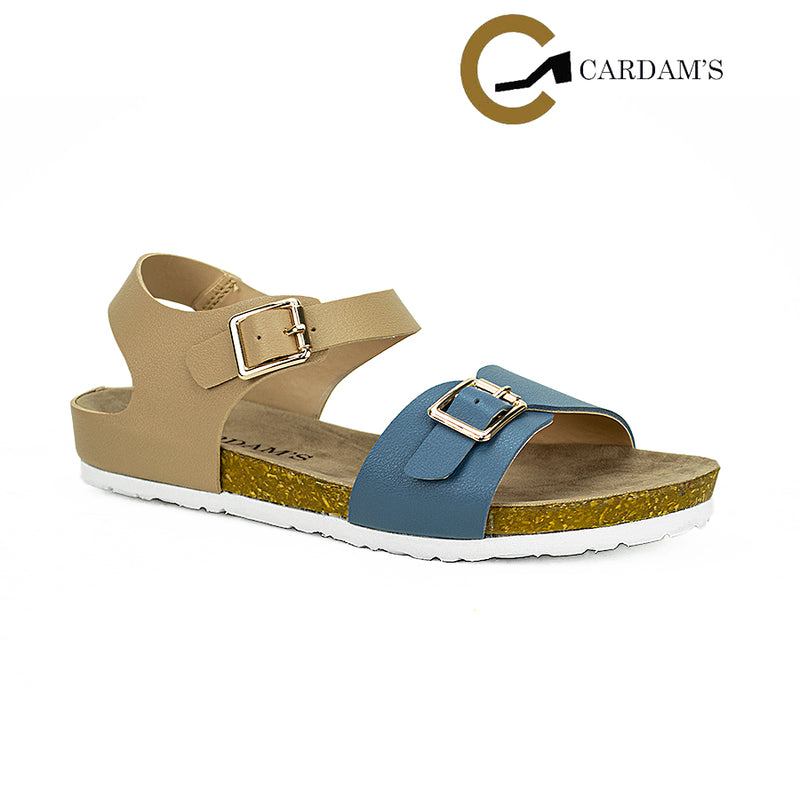 Cardams ECLB WA 00127 Blue/Cream Women Flat Sandals