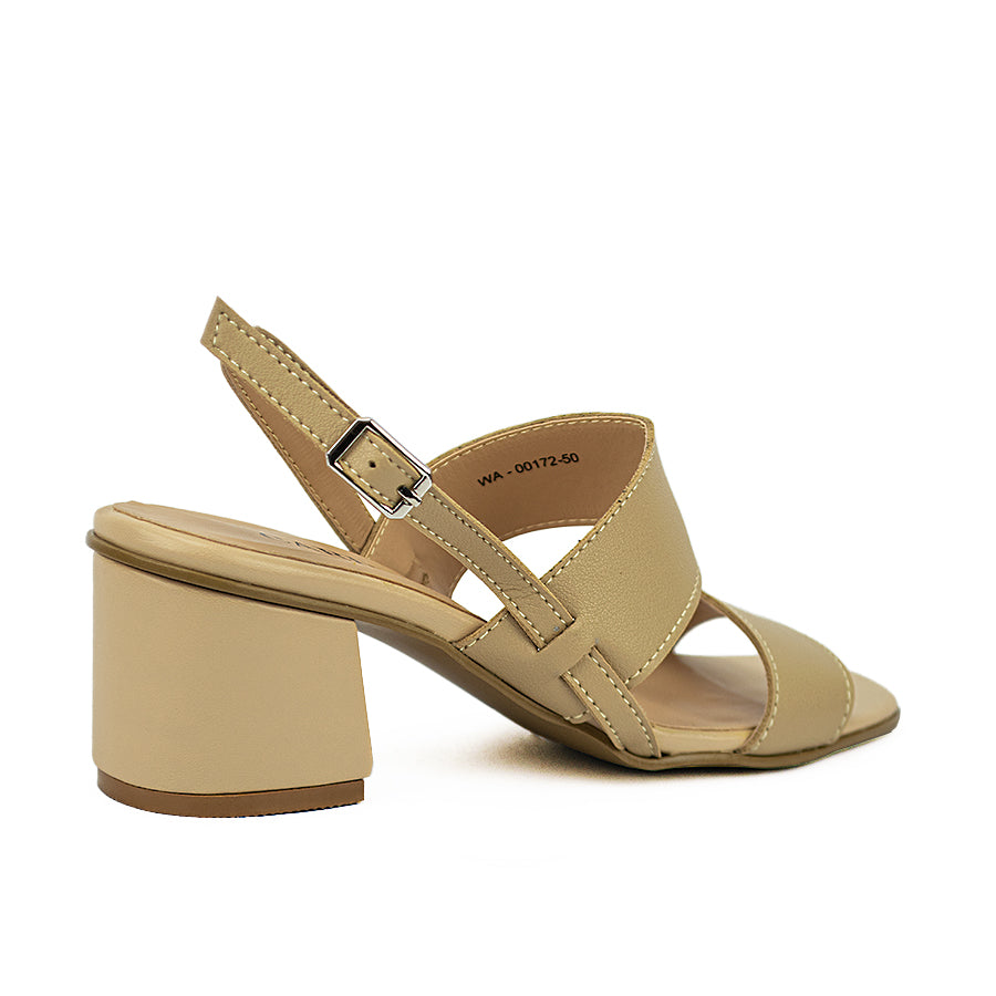 Cardams ECLB WA 00172 Beige/Black Women Heeled Sandals