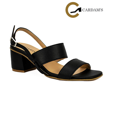 Cardams ECLB WA 00172 Beige/Black Women Heeled Sandals
