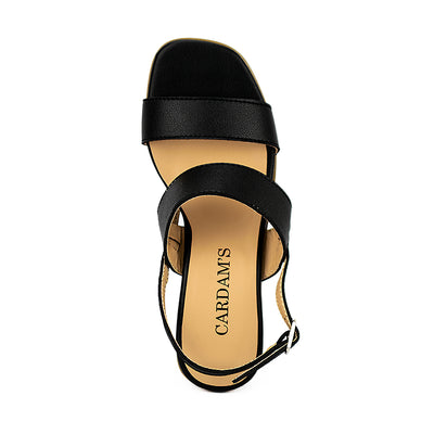 Cardams ECLB WA 00172 Beige/Black Women Heeled Sandals